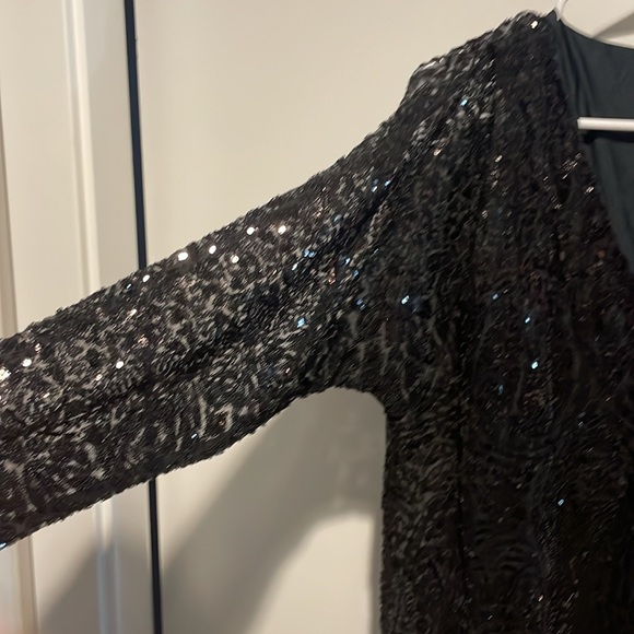 Lilly Pulitzer Leclair Sequin Dress in Onyx Sequin Sea Swirl Mesh - Picture 7 of 8